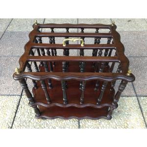 Napoleon III Period Mahogany Magazine Rack