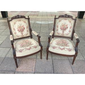 A Pair Of Louis XVI Armchairs