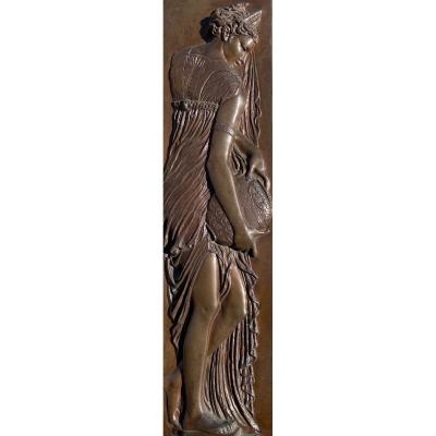 Ferdinand Barbedienne (1810-1892) d'après Jean Goujon (1510-1572). Naïade en bronze.