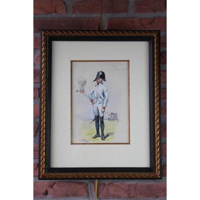 Watercolor Pierre-albert Leroux (1890-1959)