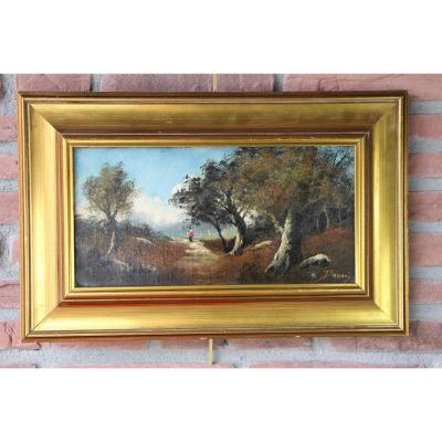 Oil On Canvas Of Alfred Paul Emile Etienne Dumont (1828/1894)