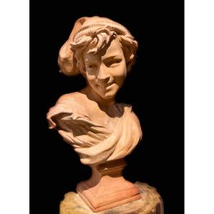 Bust Of The Neapolitan Laugher By Jb Carpeaux Circa 19th Century