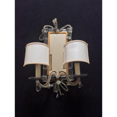 Two Lights Mirror Wall Lamp From The 50s / 60s