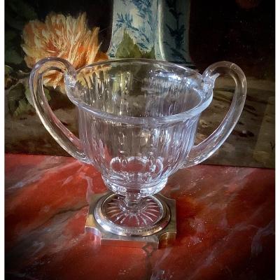 Engraved Crystal Cup Attributed To Baccart Early Nineteenth