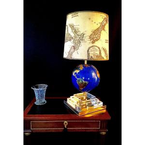 Globe Earth Lamp From The 1980s.