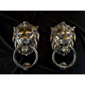 Pair Of Bronze Door Knockers 