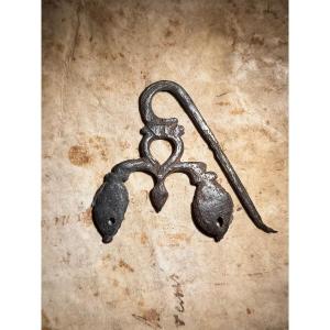 Medieval Wrought Iron Belt Buckle Element - 14th Century