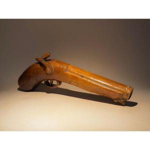 Flask In The Shape Of A Pistol - Doulton & Watts - Circa 1845