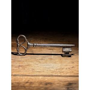 Wrought Iron Key With Snakes Motifs - 18th Century