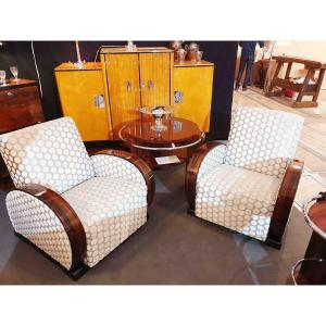 Rio Rosewood Art Deco Club Armchairs