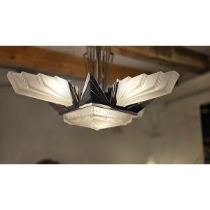 Petitot Art Deco Chandelier