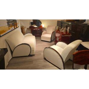 Art Deco Club Lounge In Macassar Ebony