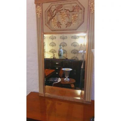 Art Deco Trumeaux In Golden Wood