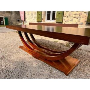 Indian Rosewood Art Deco Dining Table