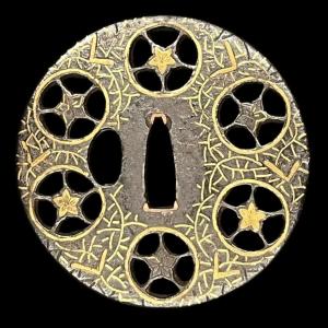 Iron Tsuba Inlaid With Brass, Japan, Edo Period (17th–19th Century) 