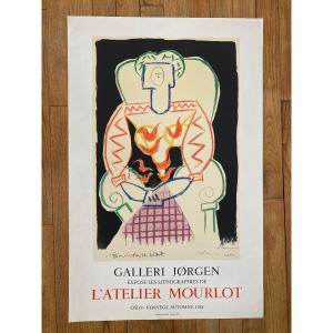 Lithographed Poster Galerie Jorgen 1984. 