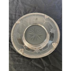 Silver-mounted Glass Cup With Minerva Hallmark