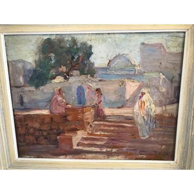 Oil On Panel M. Rogerol