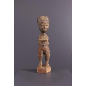 African Tribal Art - Statuette "colon" Baule Blolo Bian