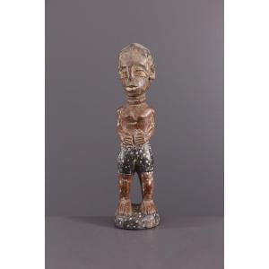 African Tribal Art - Statuette "settler" Baule Blolo Bian