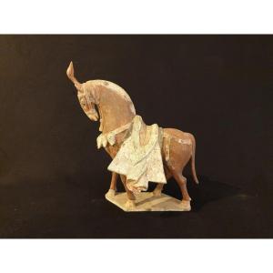 China - Horse Wei Period (356 - 557) - 32 Cm - Certificate