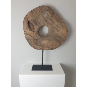 Southeast Asia - Decorative Wooden Wheel - D 64 Cm