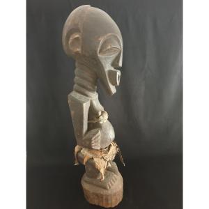 Songye (drc) - Large Wooden Statue - H 93 Cm