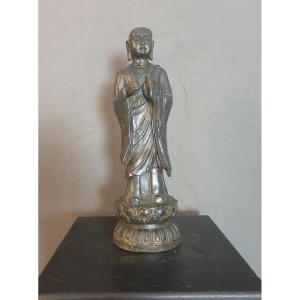 China - Bronze With Black Patina - H 37 Cm