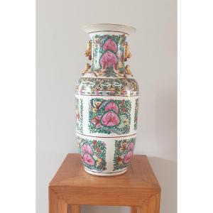 China - Polychrome Vase - Canton - 45 Cm