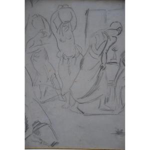Othon Friesz Drawing, Women Of North Africa