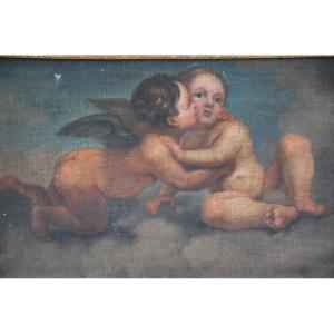 Putti, Top Of Doors XVIII Oil On Canvas