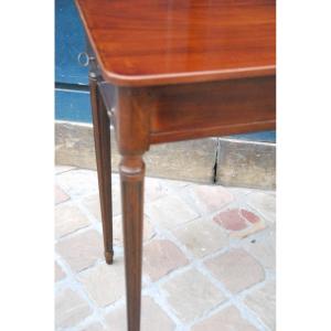 Mahogany Salon Table D Louis XVI Stamped By L. Moreau