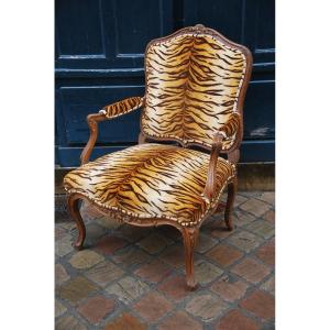 Large Flat Back Armchair D Louis XV XVIII