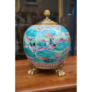 Ginger Pot China XIX Bronze Frame