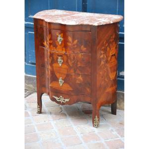 Holland Flower Marquetry Chest Of Drawers