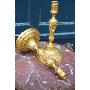 Pair Of Candlesticks D Louis XVI Period, Late XVIII