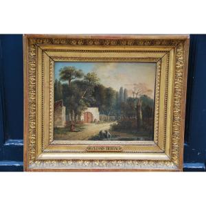 Paysage De Campagne Attribué à Duplessis Bertaux XIX