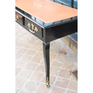 Bureau Plat D Regence Period Blackened Wood XVIII