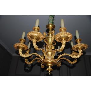 Mazarin, Important Louis XIV Style Gilt Bronze Chandelier