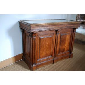 Oak Counter From The Late 19th Century