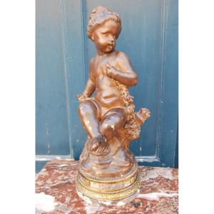 Patinated Terracotta, Young Girl Follower Of Clodion Taste XVIII