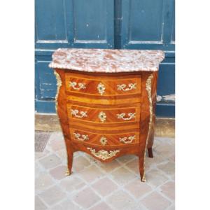 Small Sauteuse Commode From Louis XV Period From The 18th Century