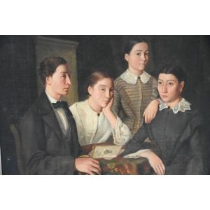 Family Portrait, Northern School, 19th Century