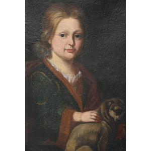 Portrait Of A Young Man With A Dog, Early 18th Century