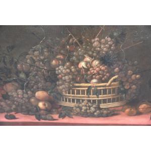 Basket Of Grapes, 17th Century School, Attributed To Isaak Soreau