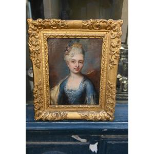 Small Portrait Of The 18th Follower Of Largillière