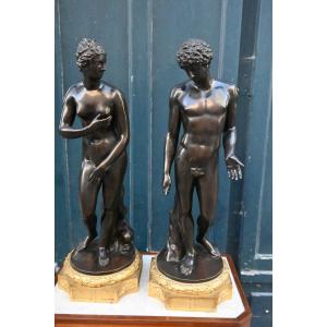 Venus Medici And Antinous Of The Belvedere, Rare Bronzes After Antiquity 