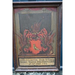 18th Century Coat Of Arms Panel