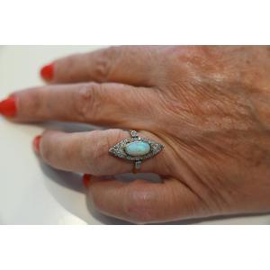 Napoleon III Period Opal And Rose Ring