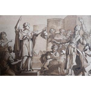 Drawing XVIII, Judith Presenting The Head Of Holofernes 